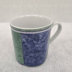 Villeroy & Boch Switch 3 Costa Blue Porcelain Mug Whie Blue Green EUC